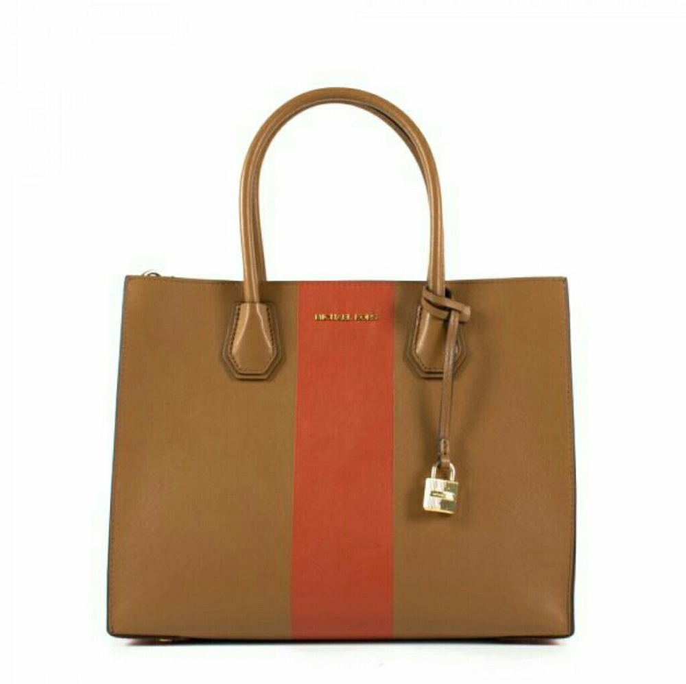 Michel kors studio center stripe mercer tote